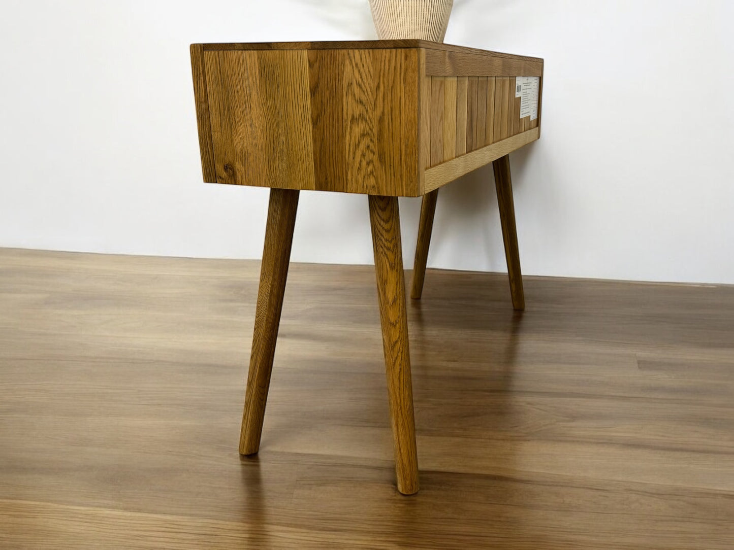 Oak Furnitureland Brushed &Glazed Solid Oak Console Table Parquet Range RRP £389