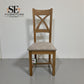Set of 4 Natural Oak Dining Chairs, Cross Back Range From Oak Furnitureland RRP £200 Each