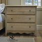 Solid Oak Frame 3 Drawer Chest, Camille Limewash Range RRP £799