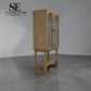 Solid Acacia Wood Display/Drinks Cabinet with Glass Panel Doors From Oak Furnitureland