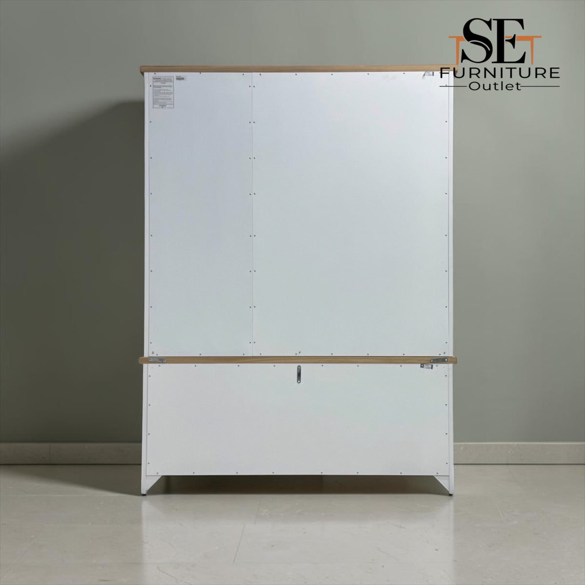 Solid Oak Top & Solid Wood Frames Triple Larder, Chester Pure White Range RRP £1999