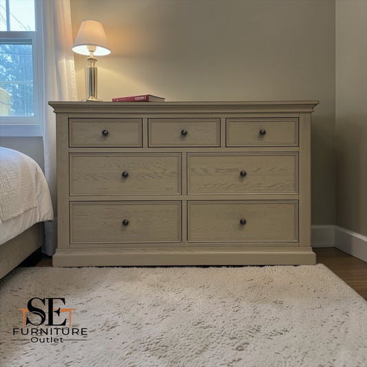 Weathered Oak 7 Drawer Chest, Burleigh Range From Oak Furnitureland RRP £789