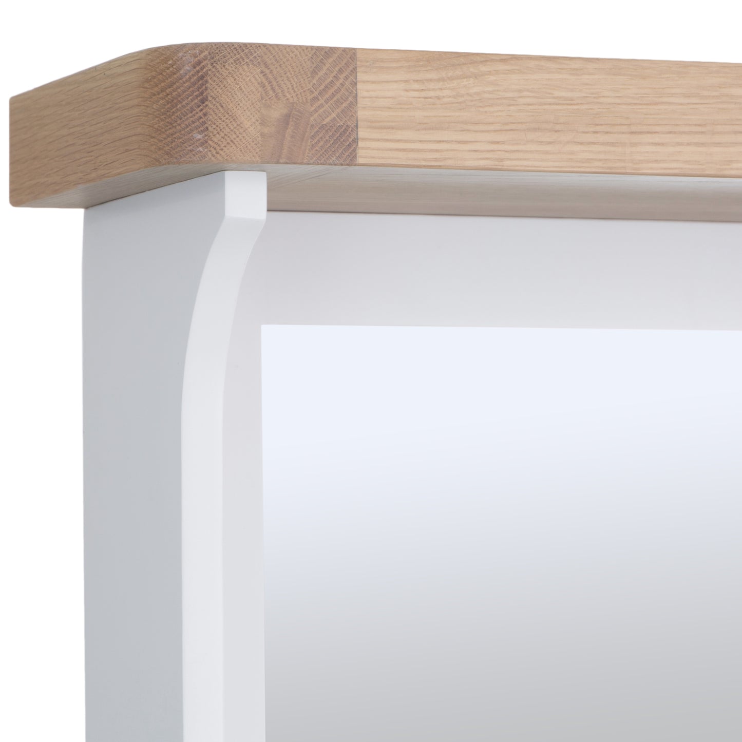 Oak Top & White Painted Hallway Cupboard with Shoe Storage Bench