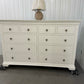 Solid Wood Frame & Warm White Painted 10 Drawer Chest Chantilly