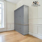 Oak & Solid Wood Frames Dove Grey Painted Hideaway Media Unit RRP £1900