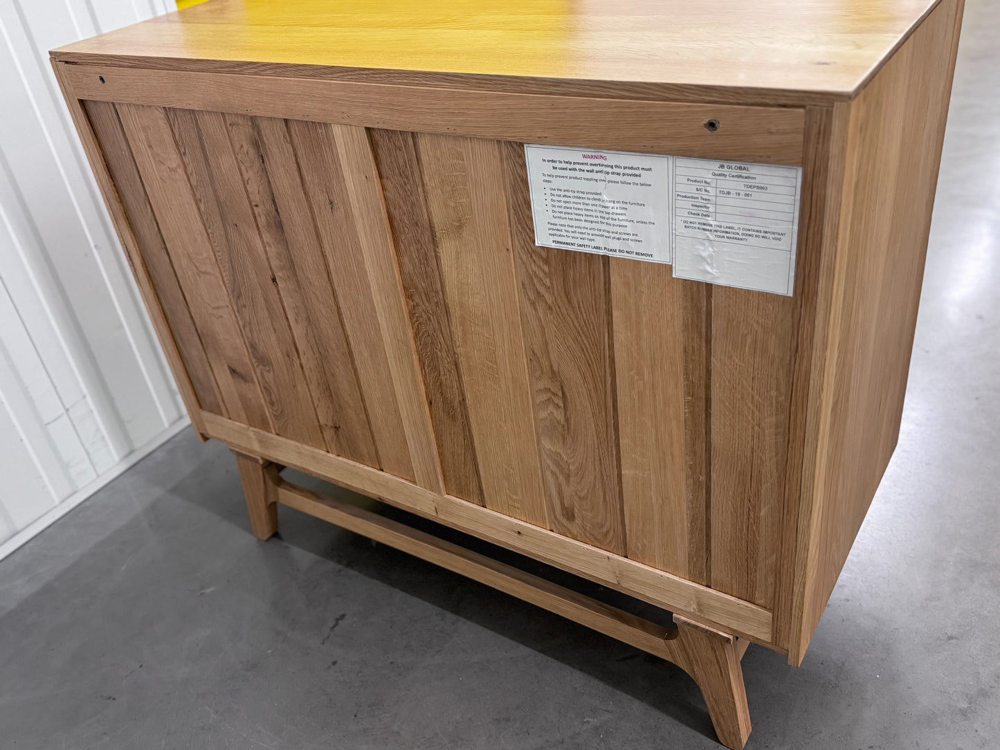 Oak Furnitureland Natural Solid Oak Sideboard Ellipse Range RRP £549