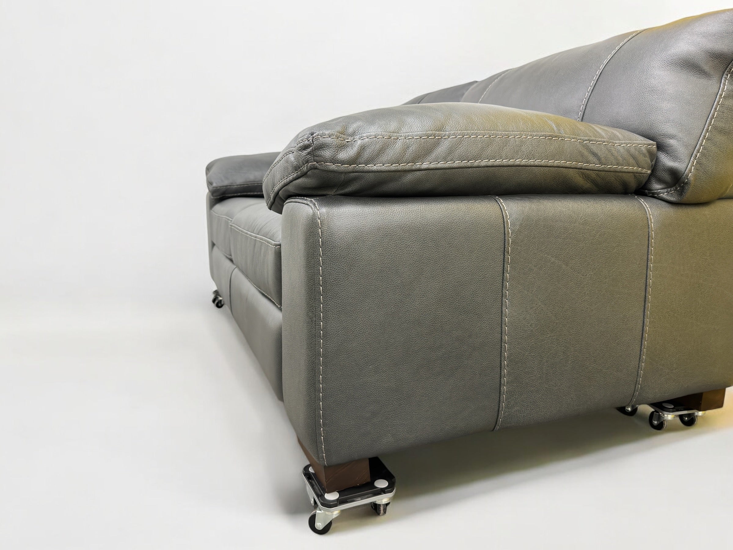 Italian Slate Leather Sofa - Caruso 2300 – SE Furniture Outlet