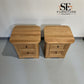 Set of 2 Natural Solid Oak Bedside Tables Brennan Range From Oak Furnitureland RRP £658