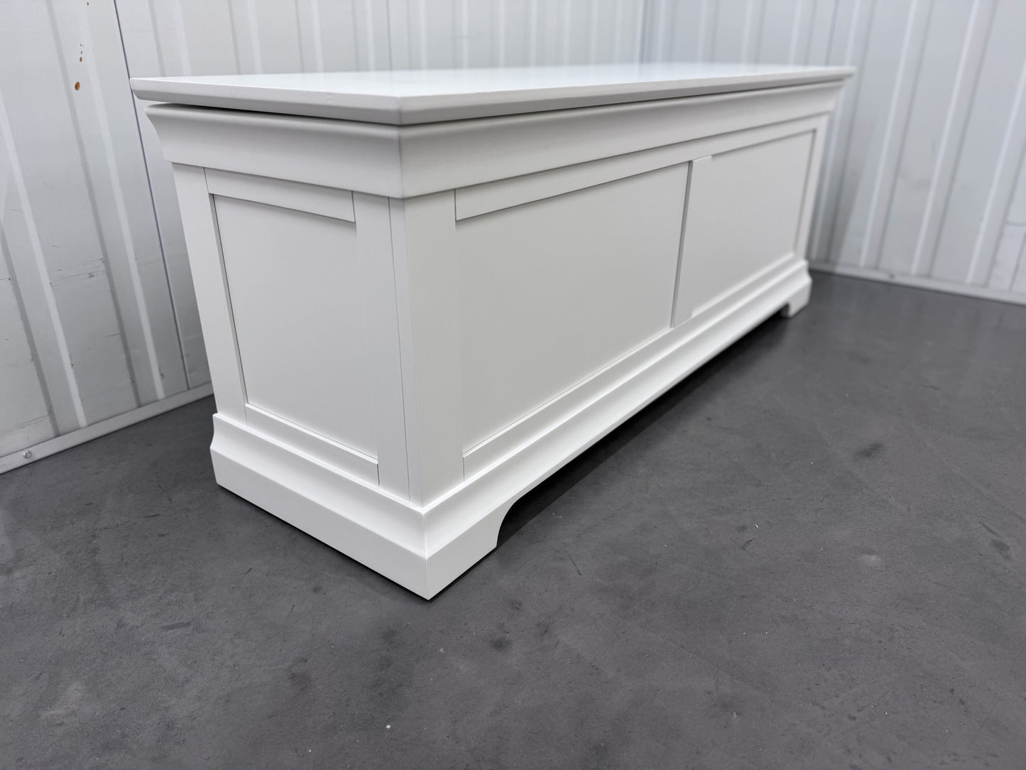 Solid Hardwood & Warm White Painted Wide Blanket Box RRP £425