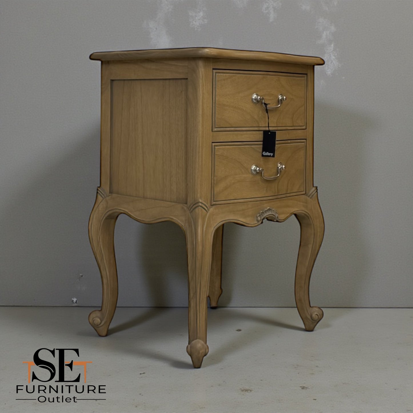 Gallery Direct Chic Weathered 2 Drawer Bedside Table RRP £299