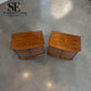 Set of 2 Solid Oak & Quality Oak Veneer Wide Bedside Tables from the Winchcombe Dark Oak Range, RRP £998