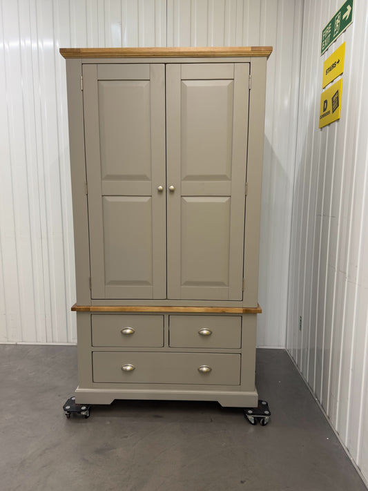 Oak Furnitureland Oak & Grey Painted Kitchen Larder St Ives Range RRP £1449