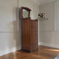 Solid Oak & Oak Veneer Vanity Tallboy, Winchcombe Dark Oak Range RRP £899