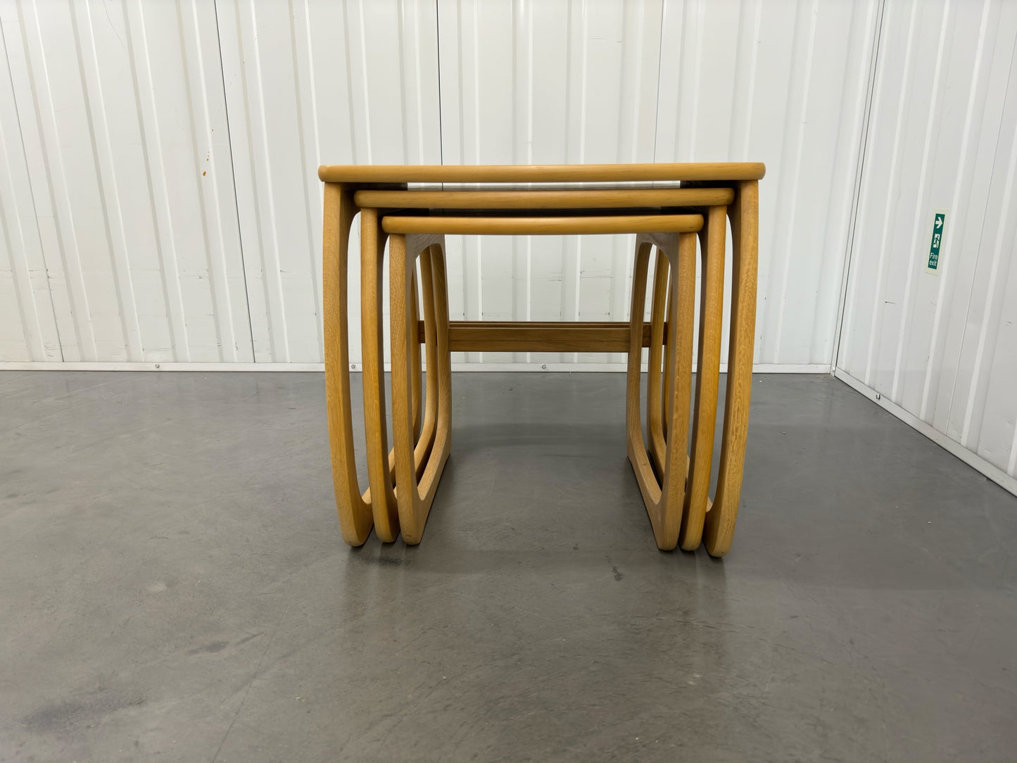 Nathan Oak Burlington Nest Of 3 Tables RRP £649