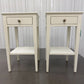 Solid Wood & Warm White Painted Narrow Bedside Tables RRP £250