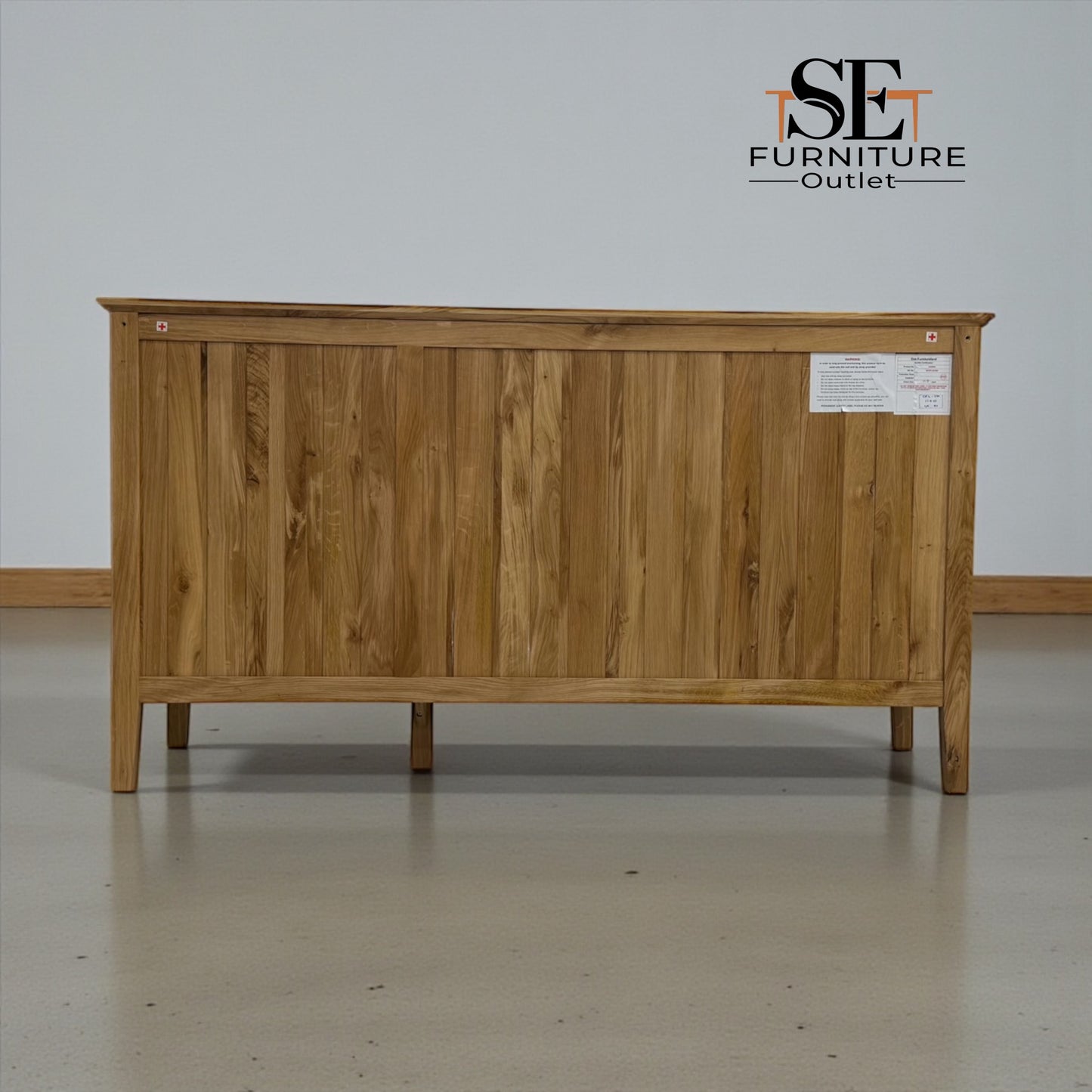 Natural Solid Oak Large Sideboard Copenhagen Range, From Oak Furnitureland RRP £659