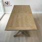 Solid Oak & Quality Oak Veneer 6-10 Seater Extending Dining Table with Limewashed Finish, Camille Range RRP £1500