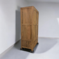 OAK FURNITURELAND SOLID MANGO WOOD DOUBLE WARDROBE LYLA RANGE RRP £949