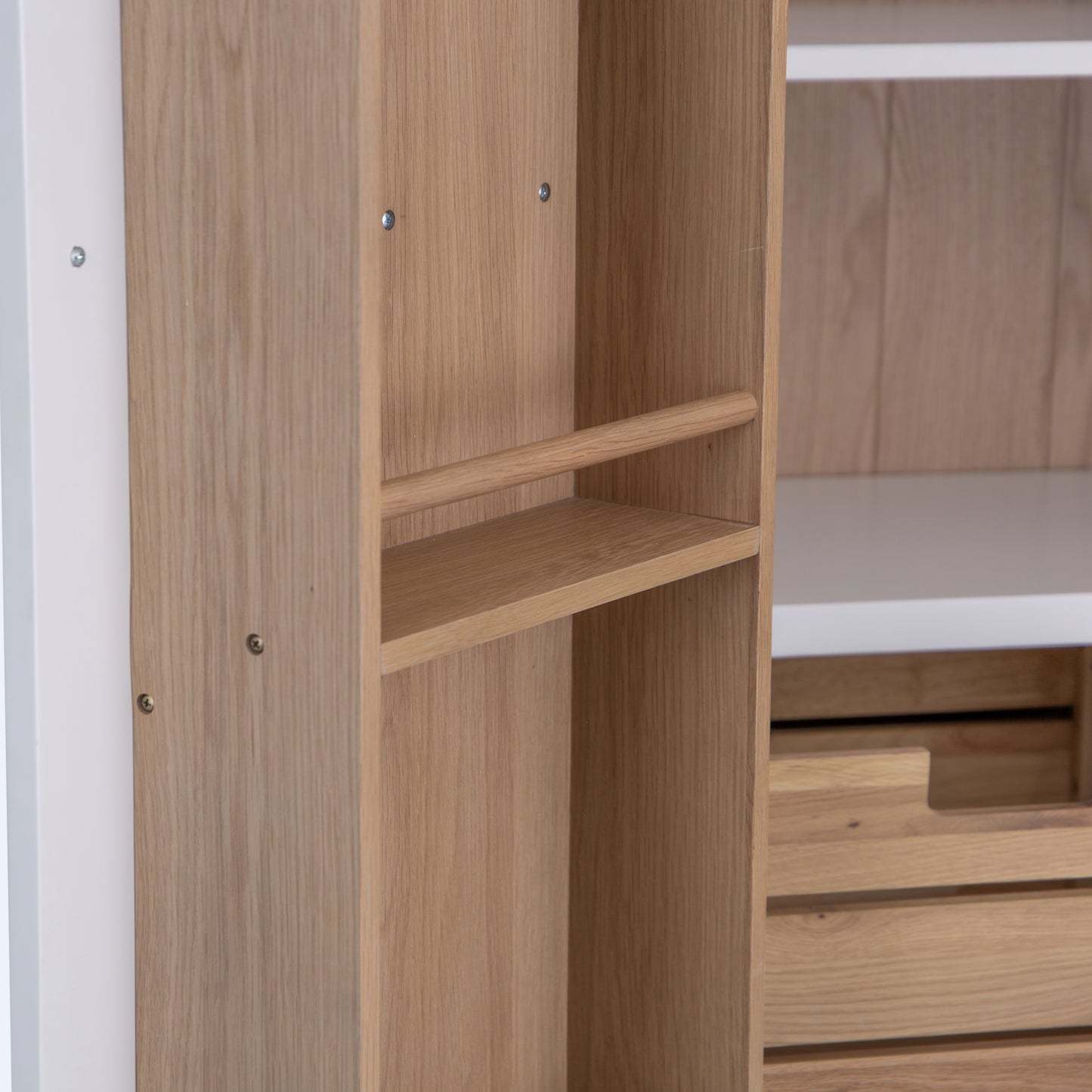 Oak Top & White Painted Double Larder