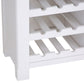 Oak Top & White Painted Drinks Bureau with Wine Rack