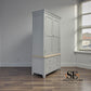 Solid Oak Top & Solid Wood Frames Double Larder, Chester Dove Grey RRP £1499