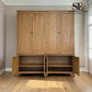 Solid Oak & Oak Veneer Media Hideaway Unit, Fits a TV up to 75", Elkstone Mellow Oak Range RRP £1999