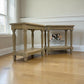 Set of 2 Grey-toned Limewashed Finish Solid Oak Sofa Tables from the Camille Range RRP £500