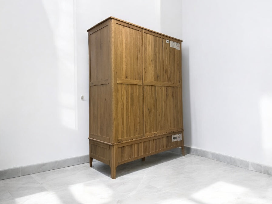 Light Natural Solid Oak Triple Wardrobe, Newton Range From Oak Furnitureland RRP £1549