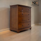 Solid Dark Oak & Quality Oak Veneer 5 Drawer Chest, Winchcombe Dark Oak Range RRP £899