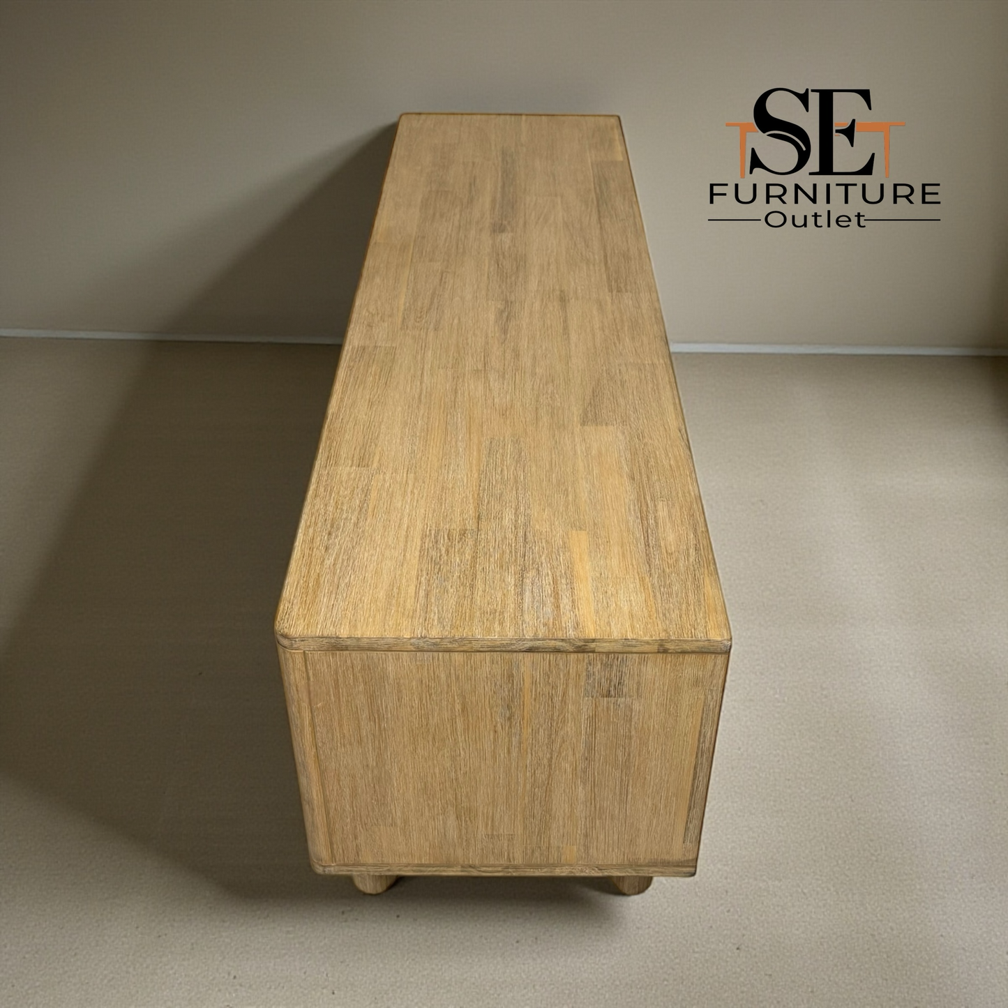 Solid Acacia Wood Extra Large TV Unit Okkio Range From Oak Furnitureland RRP £629