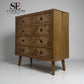 Brushed & Glazed Solid Oak Chest of Drawers Parquet Range From Oak Furnitureland RRP £569