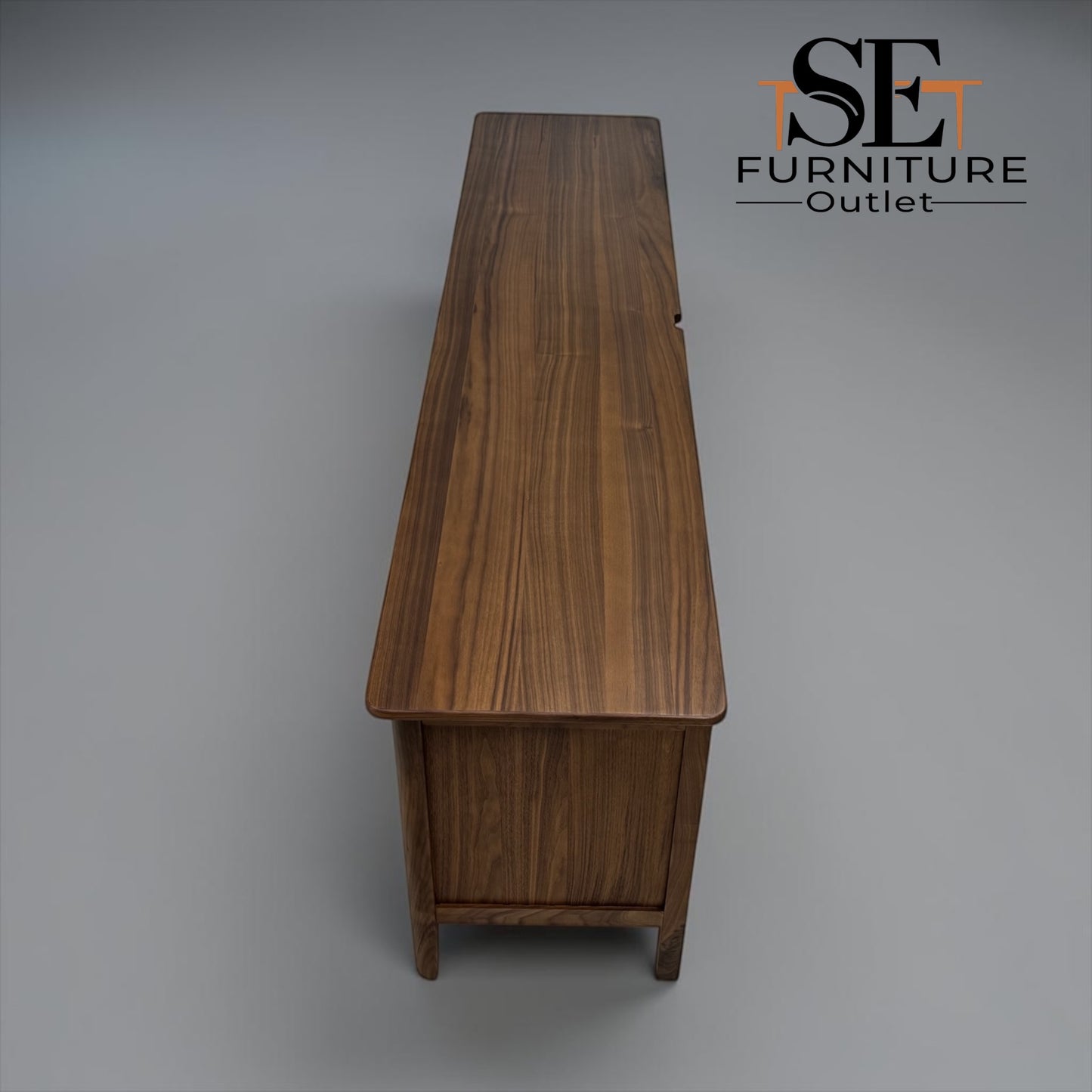 Solid Walnut & Quality Walnut Veneer Extra Large TV Unit, Barrington Range £999