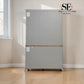 Solid Oak Top & Solid Wood Frames Large Glazed Dresser, Chester Dove Grey Range RRP £1199