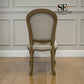 Set of 4 Grey-toned Limewashed Finish Solid Oak Frame Dining Chairs, Camille Range RRP £1200