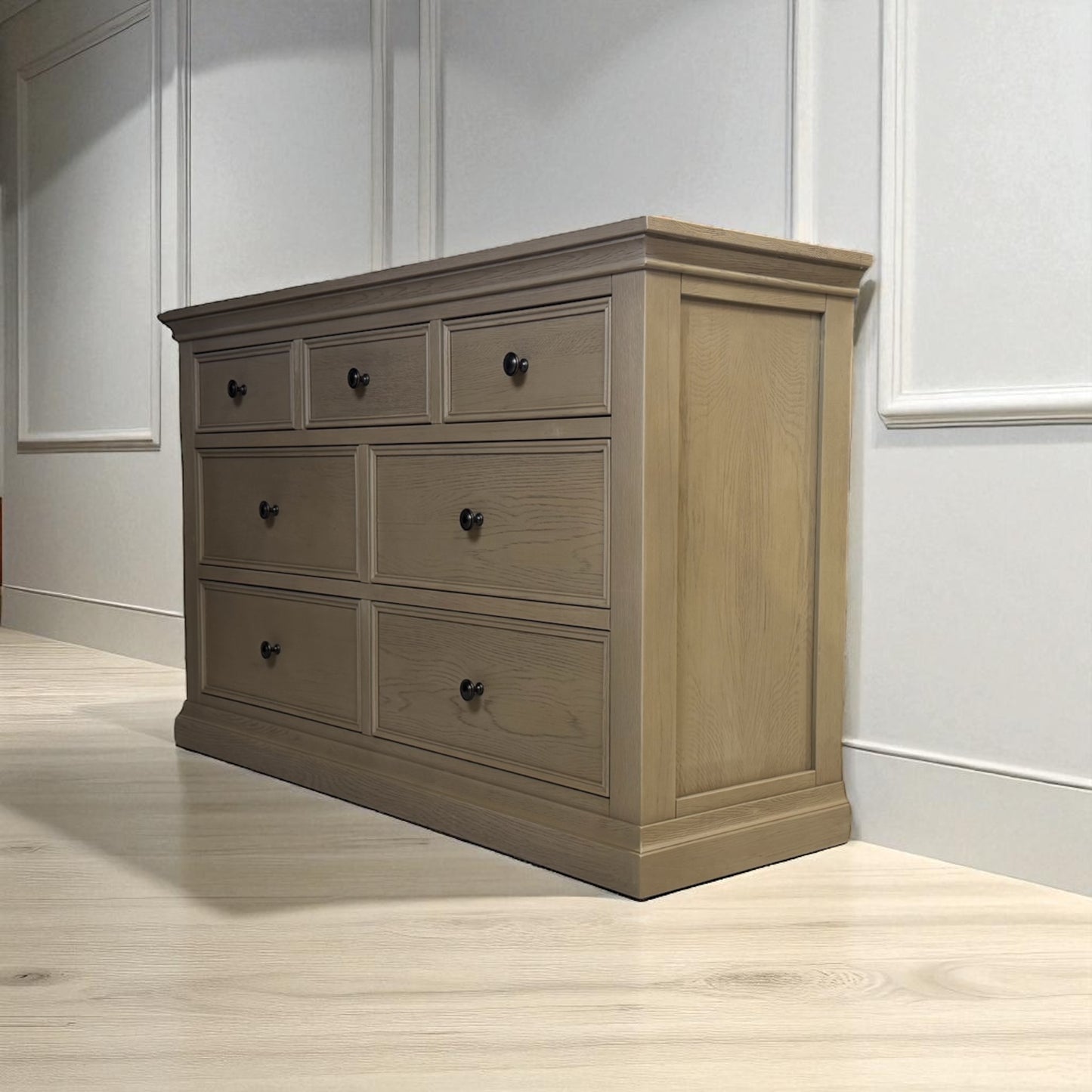 Weathered Oak 7 Drawer Chest, Burleigh Range From Oak Furnitureland RRP £759
