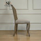 Set of 4 Grey-toned Limewashed Finish Solid Oak Rattan Back Dining Chairs, Camille Range RRP £1196