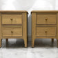 Oak Furnitureland Light Natural Solid Oak 2 Drawer Bedside Tables Newton Range RRP £498