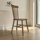 Set of 4 Solid Oak & Oak Veneer Spindleback Chairs, Elkstone Mellow Oak Range RRP £700