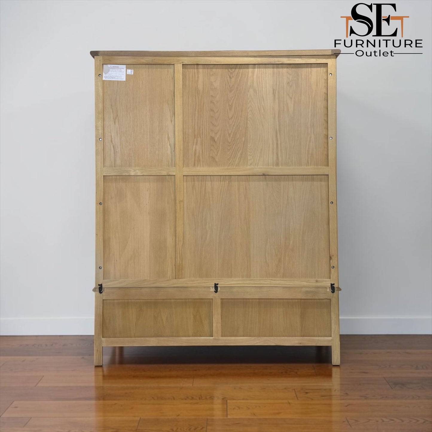 Solid Oak & Quality Oak Veneer Triple Wardrobe with Limewashed Finish, Camille Range RRP £1899
