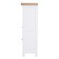 Oak Top & White Painted Drinks Bureau with Wine Rack