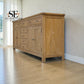 Whitewashed Finish Solid Oak & Oak Veneer Grand Sideboard, Inglesham Range RRP £1199