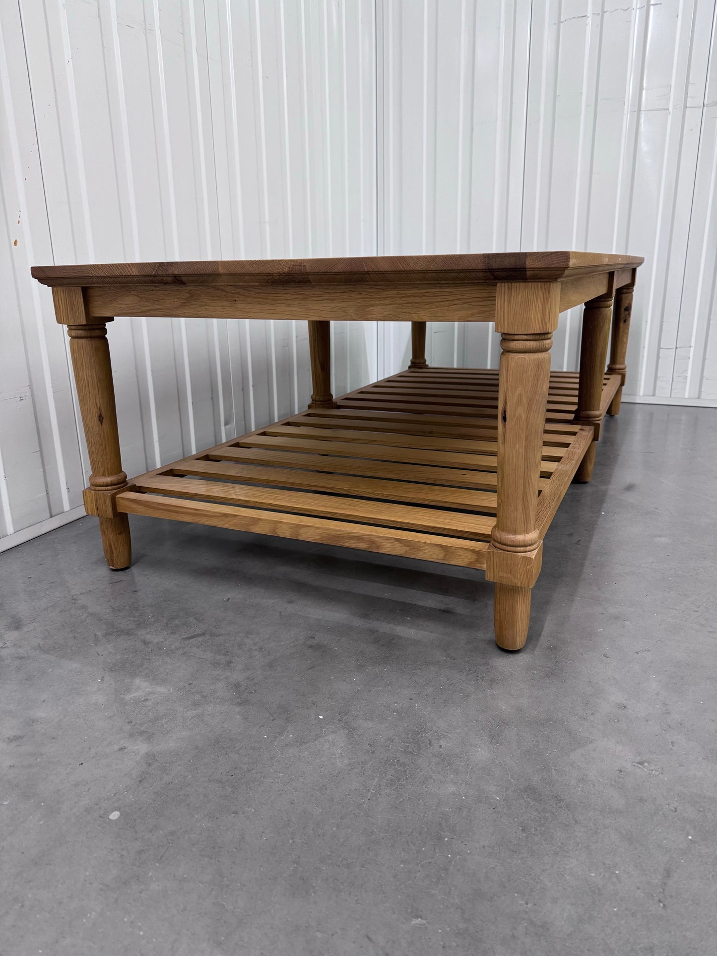 Solid Oak Large & Low Coffee Table, Elkstone Melow Oak RRP £599