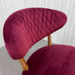 Crimson Velvet Fabric Casual Chair With Solid Oak Frame RRP £589