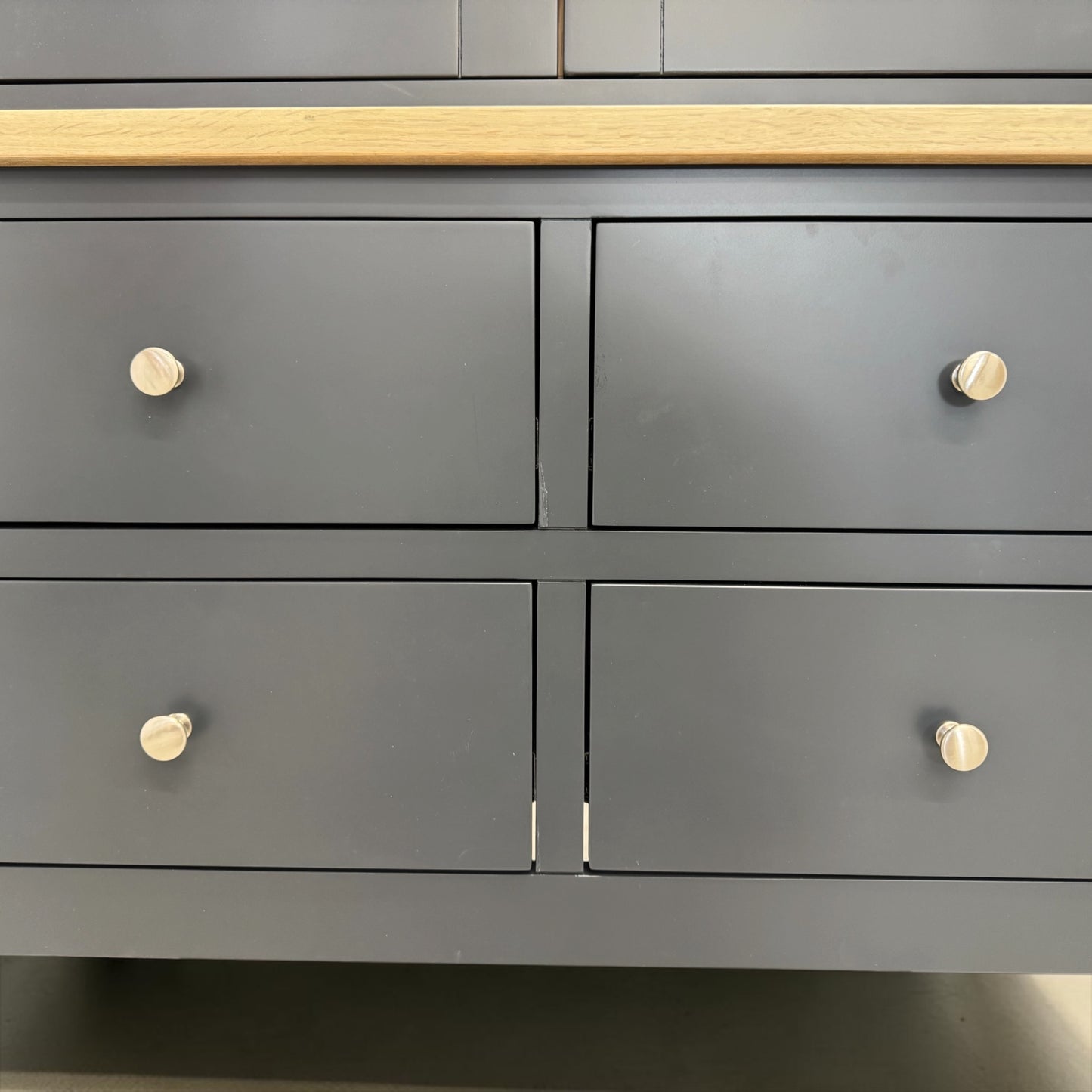 Oak & Solid Wood Frames Double Larder, Chester Charcoal Range  RRP £1499