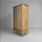 Light Natural Solid Oak Double Wardrobe with Full Sized Mirror, Newton Range From Oak Furnitureland RRP £999