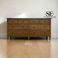 Solid Oak & Oak Veneer 8 Drawer Wide Chest, Elkstone Mellow Oak Range RRP £999