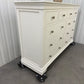 Solid Wood Frame & Warm White Painted 10 Drawer Chest Chantilly