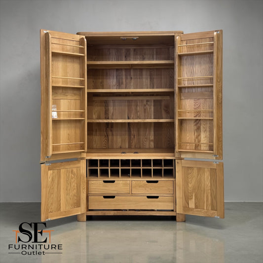 Natural Solid Oak Kitchen Larder Romsey Range From Oak Furnitureland RRP £1479