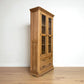 Natural Solid Oak Display Cabinet Canterbury Range From Oak Furnitureland RRP £749