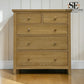 Whitewashed Finish Solid Oak & Quality Oak Veneer 5 Drawer Chest, Inglesham Range, RRP £599